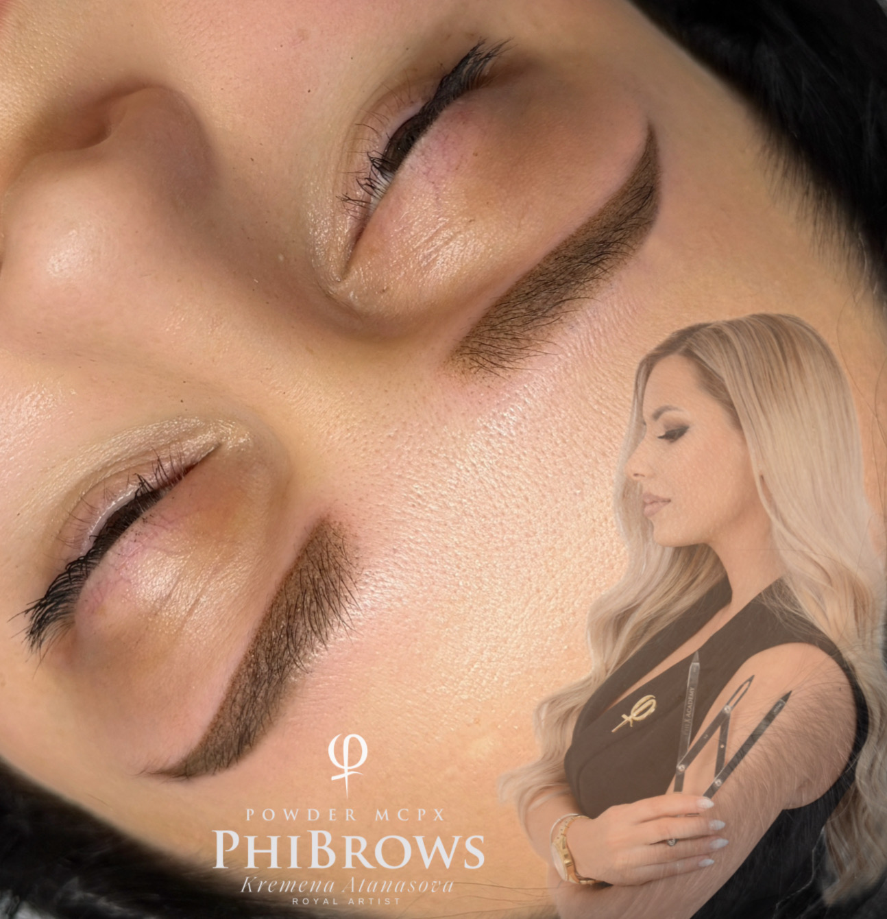 Powder Brows — преди и след